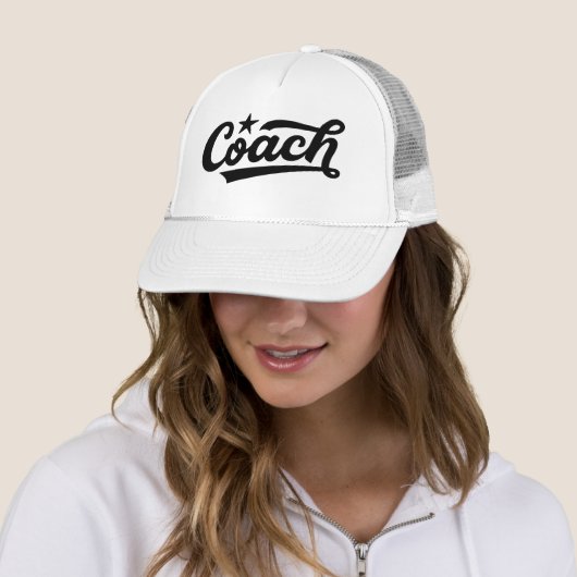 Custom Coach Trucker Hat – Personalized Team Logo  キャップ (インサイチュ)