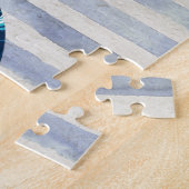 Custom Coastal/nautical/beach marlin sunset ジグソーパズル (側面)