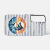 Custom Coastal/nautical/beach marlin sunset Samsung Galaxyケース (裏面横)