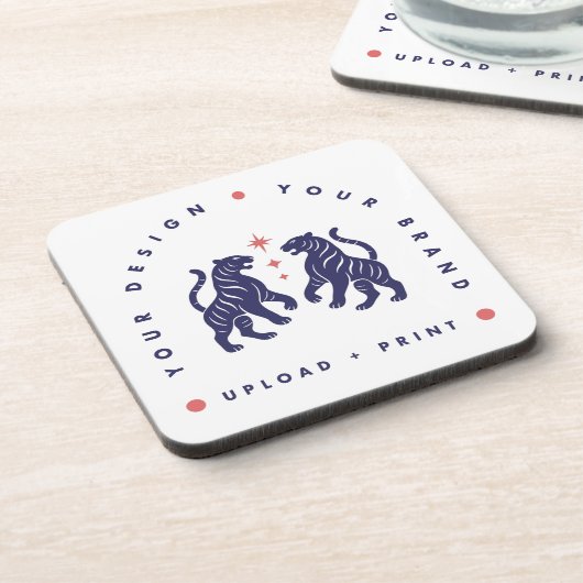 Custom Coaster Set | Your Design Upload Coasters コースター (左側)