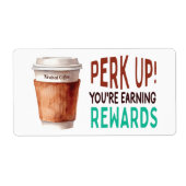 Custom Coffee Cafe Loyalty ラベル (正面)