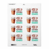 Custom Coffee Cafe Loyalty ラベル (フルシート)