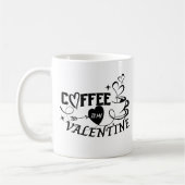 Custom Coffee Lover Heart Arrow Valentine コーヒーマグカップ (左)