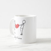 Custom Coffee Mug Gift for Girlfriend & Boyfriend コーヒーマグカップ (正面左)