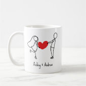 Custom Coffee Mug Gift for Girlfriend & Boyfriend コーヒーマグカップ (左)