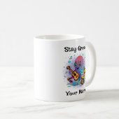 Custom Coffee Mug | Retro Octopus | Name & Text コーヒーマグカップ (正面右)