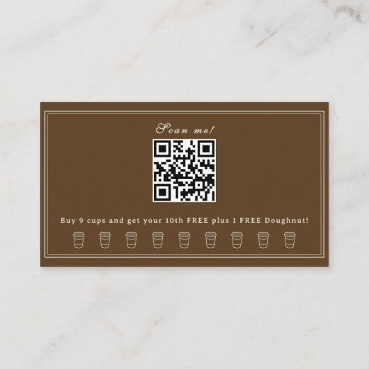 Custom Coffee Shop Business Card – Personalized 名刺 (裏面)