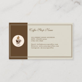 Custom Coffee Shop Business Card – Personalized  名刺