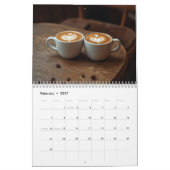 Custom Coffee Shop Calendar 2026 ,Personalized Bus カレンダー (2月 2027)