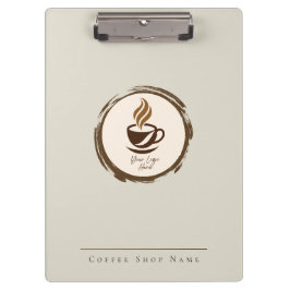 Custom Coffee Shop Clipboard with Logo and name クリップボード
