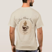 Custom Coffee Shop Employee T-Shirt – Personalized Tシャツ (裏面)