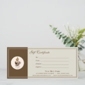 Custom Coffee Shop Gift Certificate | Personalized (スタンド正面)