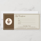 Custom Coffee Shop Gift Certificate | Personalized (正面)