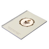Custom Coffee Shop Notebook with Logo ノートブック (左側)