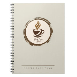 Custom Coffee Shop Notebook with Logo ノートブック