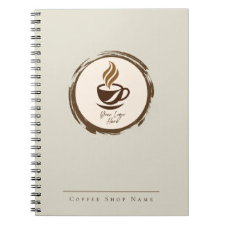 Custom Coffee Shop Notebook with Logo ノートブック
