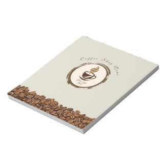 Custom Coffee Shop Notepad – Personalized Logo  ノートパッド