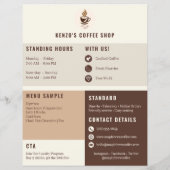 Custom Coffee Shop | Personalized Café Marketing チラシ (裏面)