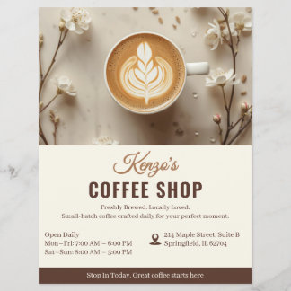 Custom Coffee Shop | Personalized Café Marketing チラシ