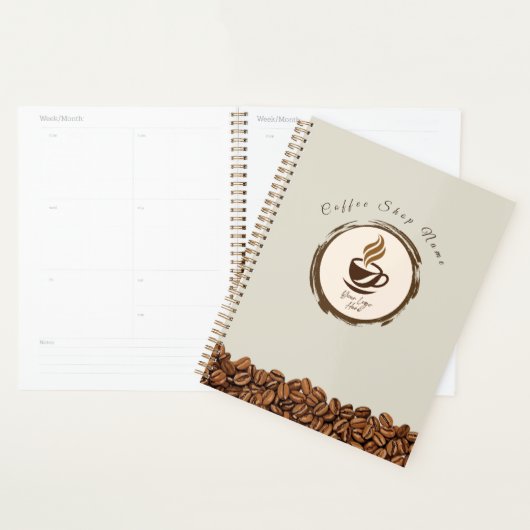 Custom Coffee Shop Planner – Personalized Business プランナー手帳 (ディスプレー)