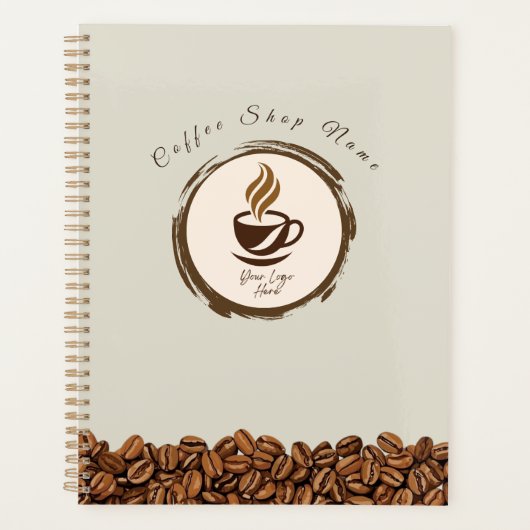 Custom Coffee Shop Planner – Personalized Business プランナー手帳 (正面)