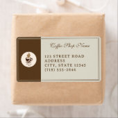 Custom Coffee Shop Shipping Labels – Personalized  ラベル (インサイチュ)