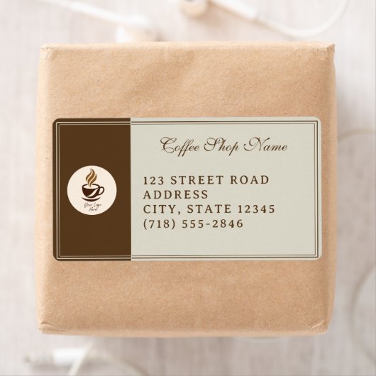 Custom Coffee Shop Shipping Labels – Personalized  ラベル (インサイチュ)