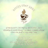 Custom Coffee Shop Window Cling – Personalized  ウィンドウサイン (シート3)