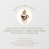 Custom Coffee Shop Window Cling – Personalized  ウィンドウサイン (シート)