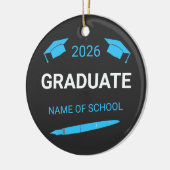 Custom College School Graduation 2026 セラミックオーナメント (左)