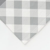Custom Color and Name Classic Gingham Check フリースブランケット (角)