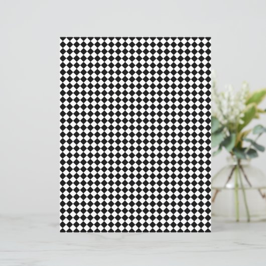 Custom Color Black Checkerboard Scrapbook Paper (スタンド正面)