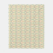 Custom Color Diamond Floral Pattern フリースブランケット (正面)