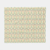 Custom Color Diamond Floral Pattern フリースブランケット (正面(横))