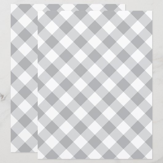 Custom Color Gingham Check Scrapbook Paper (正面/裏面)