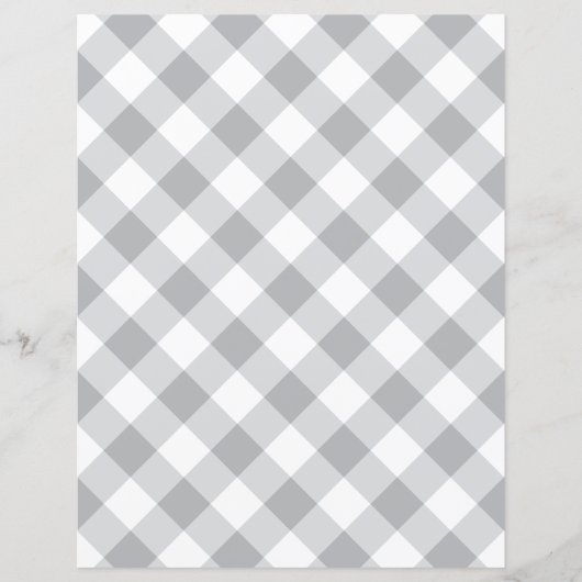 Custom Color Gingham Check Scrapbook Paper (正面)