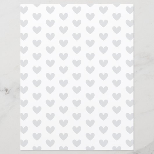 Custom Color Heart on White Scrapbook Paper (裏面)