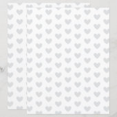 Custom Color Heart on White Scrapbook Paper (正面/裏面)
