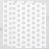 Custom Color Large Dots on White Scrapbook Paper (正面/裏面)