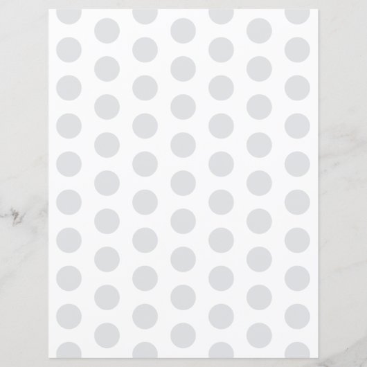 Custom Color Large Dots on White Scrapbook Paper (正面)