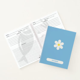 Custom Color Minimalist Daisy Recipe Journal ノートブック