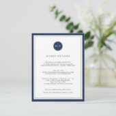 Custom Color Monogram Wedding Details Card エンクロージャーカード (スタンド正面)