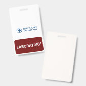 Custom Color Phlebotomist Laboratory Companion バッジ (正面&裏面)