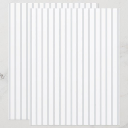 Custom Color Pinstripe with White Scrapbook Paper (正面/裏面)