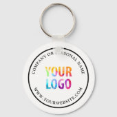 Custom Color Promotional Business Logo Branded キーホルダー (正面)