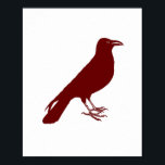 Custom Color Raven Print ポスター<br><div class="desc">Change the background colour to change the colour of the raven.  Decorating idea - get three prints in different colours to make an impact.</div>