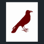 Custom Color Raven Print ポスター<br><div class="desc">Change the background colour to change the colour of the raven.  Decorating idea - get three prints in different colours to make an impact.</div>