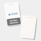 Custom Color Reception Patient Services Companion バッジ (正面＆裏面)