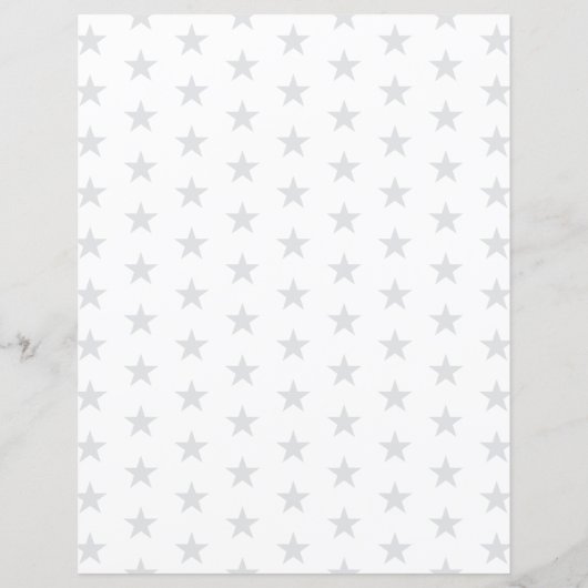 Custom Color Stars on White Scrapbook Paper (裏面)