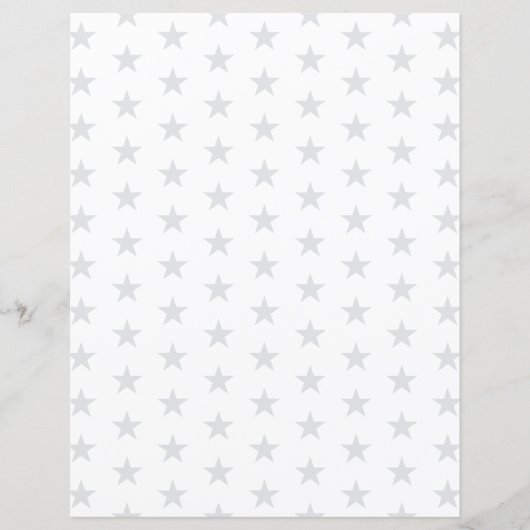 Custom Color Stars on White Scrapbook Paper (正面)